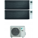 CONDIZIONATORE DAIKIN STYLISH REAL BLACKWOOD WI-FI DUAL SPLIT 7000+7000 BTU INVERTER R32 2MXM40N A+++