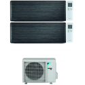 condizionatore daikin stylish real blackwood wi fi dual split 70009000 btu inverter r32 2mxm40n