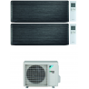 CONDIZIONATORE DAIKIN STYLISH REAL BLACKWOOD WI-FI DUAL SPLIT 7000+9000 BTU INVERTER R32 2MXM40N A+++