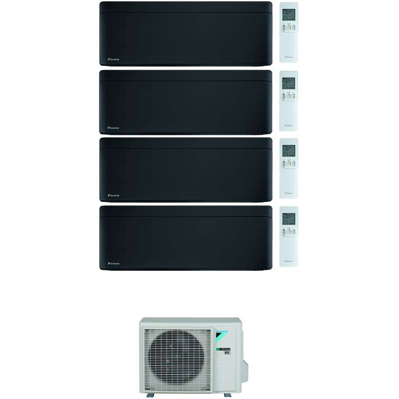 condizionatore daikin stylish total black wi fi quadri split 700070001800018000 btu inverter gas r 32 4mxm80n