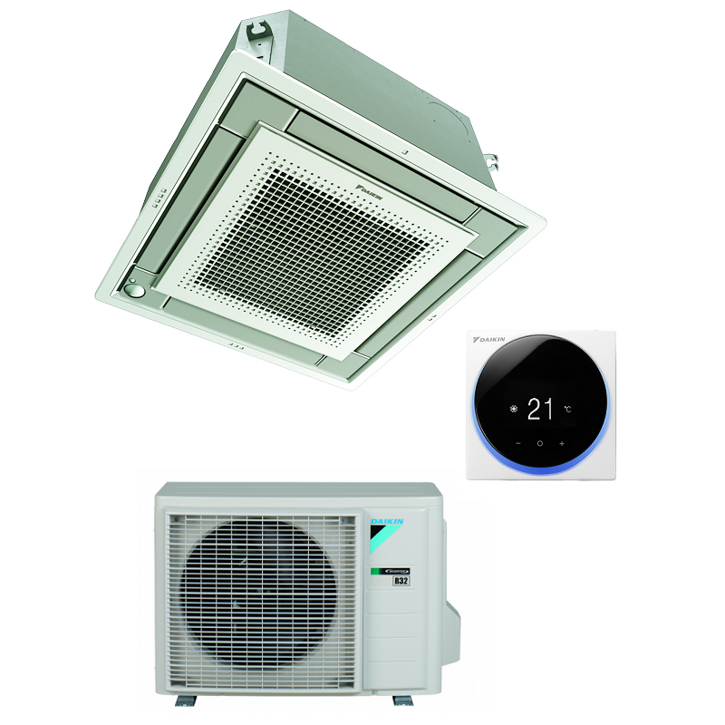 condizionatore daikin cassetta a 4 vie fully flat 9000 btu monosplit inverter r32 ffa25a9