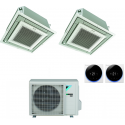 condizionatore daikin dual split cassetta a 4 vie fully flat 90009000 btu inverter 2mxm40n