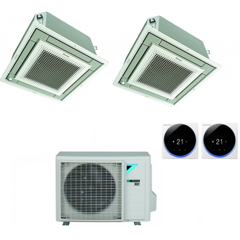 condizionatore daikin dual split cassetta a 4 vie fully flat 900012000 btu inverter 2mxm40n