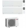 CONDIZIONATORE MITSUBISHI DUAL SPLIT KIRIGAMINE ZEN BIANCO 7000+7000 BTU WIFI INVERTER MXZ-2F42VF A+++