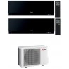 CONDIZIONATORE MITSUBISHI DUAL SPLIT KIRIGAMINE ZEN NERO 7000+9000 BTU WIFI INVERTER MXZ-2F42VF A+++