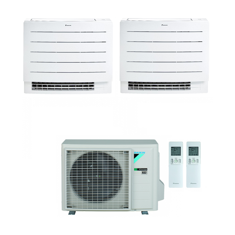 condizionatore daikin dual split a pavimento perfera floor 1200018000 btu wifi inverter 2mxm50n