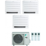 CONDIZIONATORE DAIKIN TRIAL SPLIT A PAVIMENTO PERFERA FLOOR 9000+12000+18000 BTU WIFI INVERTER 3MXM68N A+++