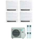 CONDIZIONATORE DAIKIN QUADRI SPLIT A PAVIMENTO PERFERA FLOOR 12000+12000+12000+12000 BTU WIFI INVERTER 4MXM80N A+++