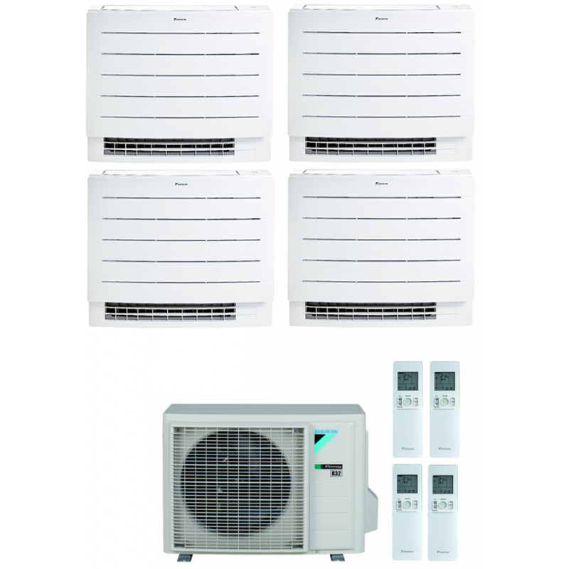 condizionatore daikin quadri split a pavimento perfera floor 9000120001200012000 btu wifi inverter 4mxm80n