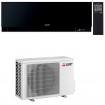 CONDIZIONATORE MITSUBISHI KIRIGAMINE ZEN NERO 9000 BTU MSZ-EF25VGKB MONOSPLIT INVERTER WIFI INTEGRATO R-32 A+++