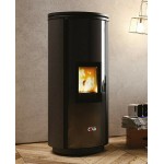 STUFA A PELLET ANSELMO COLA ELEGANT 8.27 KW IN ACCIAIO COLORE NERO AD ARIA