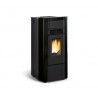 STUFA A PELLET LA NORDICA EXTRAFLAME GIUSY EVO 2.0 7,0 KW IN ACCIAIO E TOP IN MAIOLICA COLORE NERO AD ARIA