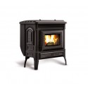 stufa a pellet la nordica extraflame teodora evo 8 kw in ghisa colore nero ad aria