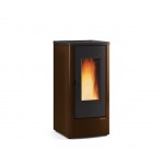 STUFA A PELLET LA NORDICA EXTRAFLAME DAHIANA VFS 10 KW IN ACCIAIO E TOP IN GHISA COLORE BRONZO AD ARIA