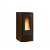 STUFA A PELLET LA NORDICA EXTRAFLAME DAHIANA VFS 10 KW IN ACCIAIO E TOP IN GHISA COLORE BRONZO AD ARIA