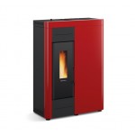 DICA EXTRAFLAME VIRNA IDRO 14.5 KW IN ACCIAIO COLORE BORDEAUX