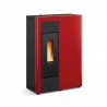 DICA EXTRAFLAME VIRNA IDRO 14.5 KW IN ACCIAIO COLORE BORDEAUX