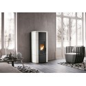 stufa a pellet palazzetti ecofire ermione idro 24 236 kw colore beige in maiolica ad acqua