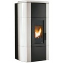 stufa a pellet palazzetti ecofire ermione idro 24 236 kw colore beige in maiolica ad acqua