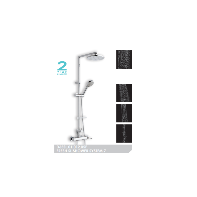 nikles colonna doccia fresh sl shower system 7 soffione tondo