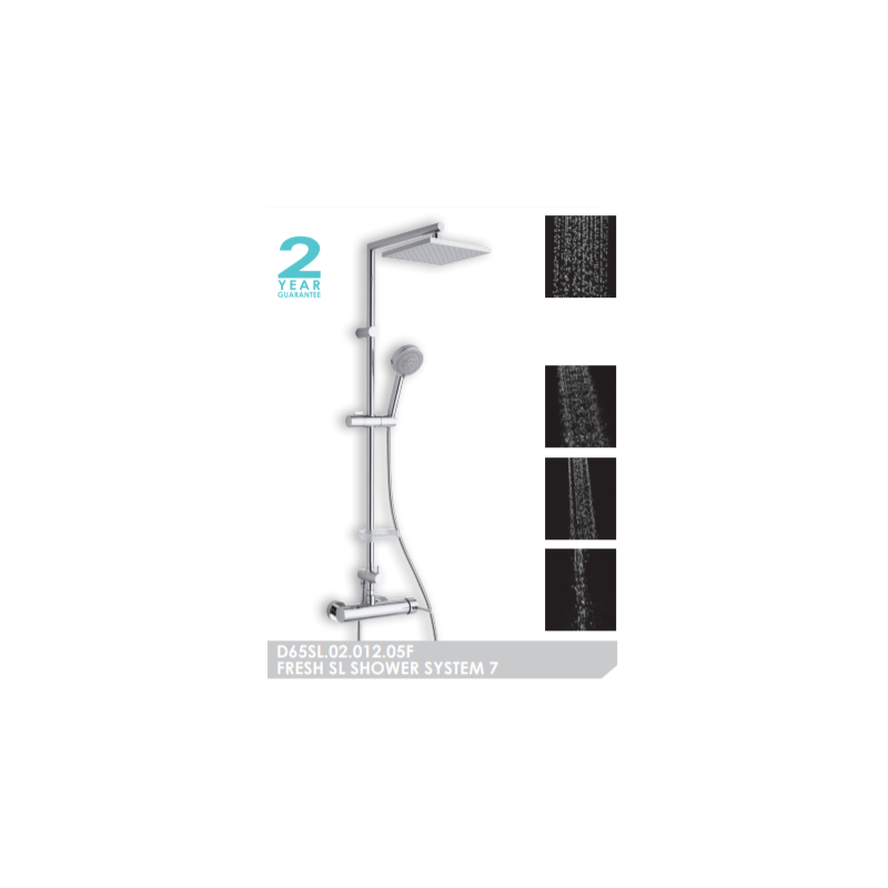 nikles colonna doccia fresh sl shower system 7 soffione quadrato