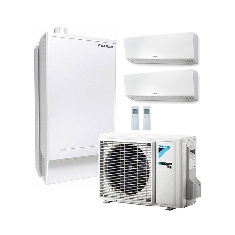 sistema multi ibrido daikin multi hybrid system per raffrescamento riscaldamento e produzione di acs da 5 kw