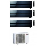 CONDIZIONATORE MITSUBISHI KIRIGAMINE STYLE WI-FI MSZ-LN R-32 NERO TRIAL SPLIT 9000+9000+9000 BTU A++ MXZ-3F68VF3