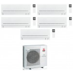 CONDIZIONATORE MITSUBISHI PENTA SPLIT MSZ-AP 7000+7000+7000+7000+9000 BTU WIFI INVERTER MXZ-5F102VF A++