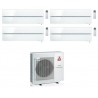 CONDIZIONATORE MITSUBISHI QUADRI SPLIT KIRIGAMINE STYLE BIANCO 9000+9000+9000+9000 BTU WIFI INVERTER MXZ-4F72VF3 A++