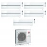 CONDIZIONATORE MITSUBISHI PENTA SPLIT KIRIGAMINE STYLE BIANCO 9000+9000+9000+9000+9000 BTU WIFI INVERTER MXZ-5F102VF A++