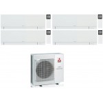 CONDIZIONATORE MITSUBISHI QUADRI SPLIT KIRIGAMINE ZEN BIANCO 7000+7000+7000+7000 BTU WIFI INVERTER MXZ-4F72VF3 A++