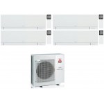 CONDIZIONATORE MITSUBISHI QUADRI SPLIT KIRIGAMINE ZEN BIANCO 9000+9000+9000+18000 BTU WIFI INVERTER MXZ-4F72VF3 A++