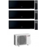 CONDIZIONATORE MITSUBISHI TRIAL SPLIT KIRIGAMINE ZEN NERO 7000+7000+9000 BTU WIFI INVERTER MXZ-3F54VF3 A+++