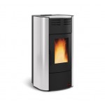 TERMOSTUFA IDRO A PELLET LA NORDICA EXTRAFLAME RAFFAELLA IDRO H15 18.1 KW IN ACCIAIO COLORE GRIGIO LUCE