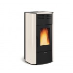 TERMOSTUFA IDRO A PELLET LA NORDICA EXTRAFLAME RAFFAELLA IDRO H18 21.7 KW IN ACCIAIO COLORE AVORIO