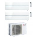 condizionatore mitsubishi kirigamine style wi fi msz ln r 32 bianco perla dual split 900018000 btu mxz 2f53vf a