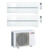 CONDIZIONATORE MITSUBISHI KIRIGAMINE STYLE WI-FI MSZ-LN R-32 BIANCO PERLA DUAL SPLIT 9000+18000 BTU MXZ-2F53VF A+++