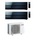 condizionatore mitsubishi kirigamine style wi fi msz ln r 32 nero dual split 900018000 btu a mxz 2f53vf