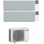 CONDIZIONATORE MITSUBISHI DUAL SPLIT KIRIGAMINE ZEN SILVER 7000+9000 BTU WIFI INVERTER MXZ-2F42VF3 A+++