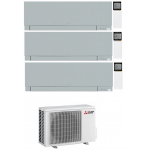 CONDIZIONATORE MITSUBISHI TRIAL SPLIT KIRIGAMINE ZEN SILVER 7000+7000+7000 BTU WIFI INVERTER MXZ-3F54VF3 A+++