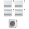 CONDIZIONATORE MITSUBISHI QUADRI SPLIT A PAVIMENTO CONSOLE 9000+9000+9000+18000 BTU WIFI INVERTER MXZ-4F80VF3 A++