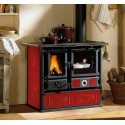 termocucina a legna la nordica extraflame termorosa dsa 40 idro 110 kw colore ceramica liberty bordeaux ad acqua