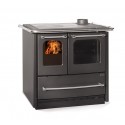 cucina a legna la nordica extraflame sovrana easy evo 20 75 kw colore nero antracite ad aria