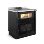 CUCINA A LEGNA LA NORDICA EXTRAFLAME VERONA XXL CON RIVESTIMENTO IN ACCIAIO SMALTATO 7,0 KW COLORE NERO ANTRACITE AD ARIA