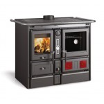 TERMOCUCINA A LEGNA LA NORDICA EXTRAFLAME TERMOROSA XXL D.S.A. 4.0 IDRO 16,8 KW COLORE NERO ANTRACITE AD ACQUA