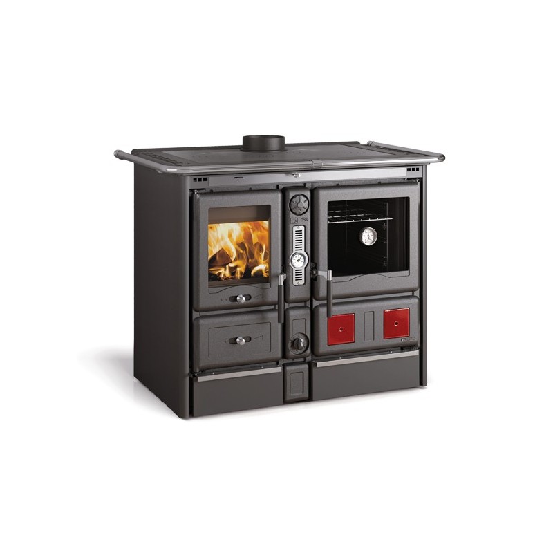 termocucina a legna la nordica extraflame termorosa xxl dsa 40 idro 168 kw colore nero antracite ad acqua