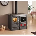 termocucina a legna la nordica extraflame termorosa xxl dsa 40 idro 168 kw colore nero antracite ad acqua