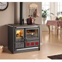 cucina a legna la nordica extraflame rosa xxl 85 kw colore nero antracite ad aria