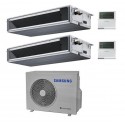 condizionatore samsung canalizzabile dual split 90009000 btu aj040txj2kg r32 bassamedia prevalenza a