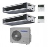 CONDIZIONATORE SAMSUNG CANALIZZABILE DUAL SPLIT 9000+12000 BTU AJ040TXJ2KG R32 BASSA/MEDIA PREVALENZA A+++